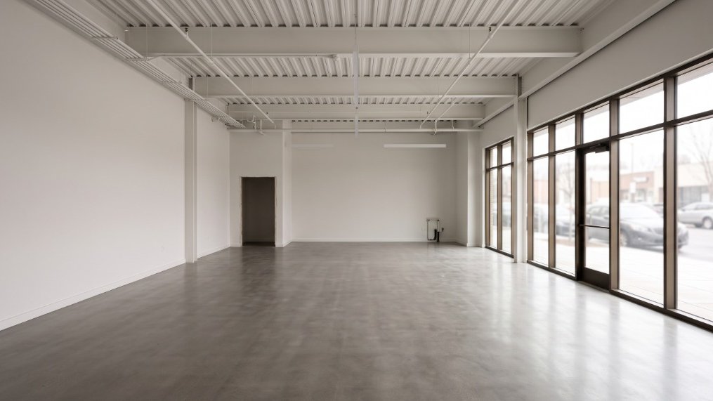 Clean leasing-ready commercial space shell.